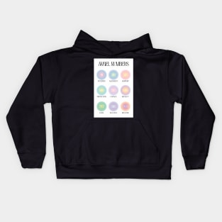 Angel Numbers Chart Colorful Aura Kids Hoodie